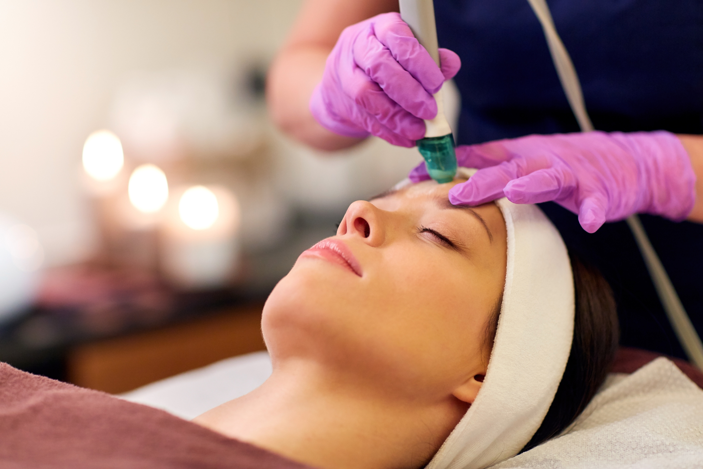 Woman Having Facial Treatment