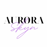 the aurora skyn logo on a white background